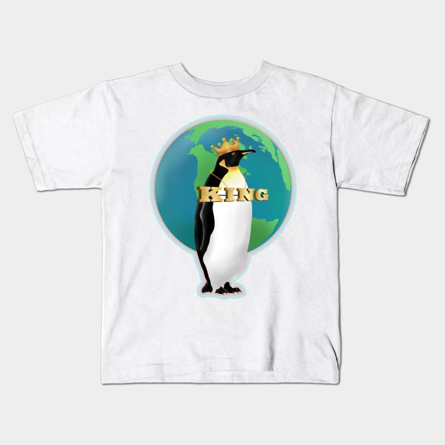 King penguin Kids T-Shirt by mailboxdisco